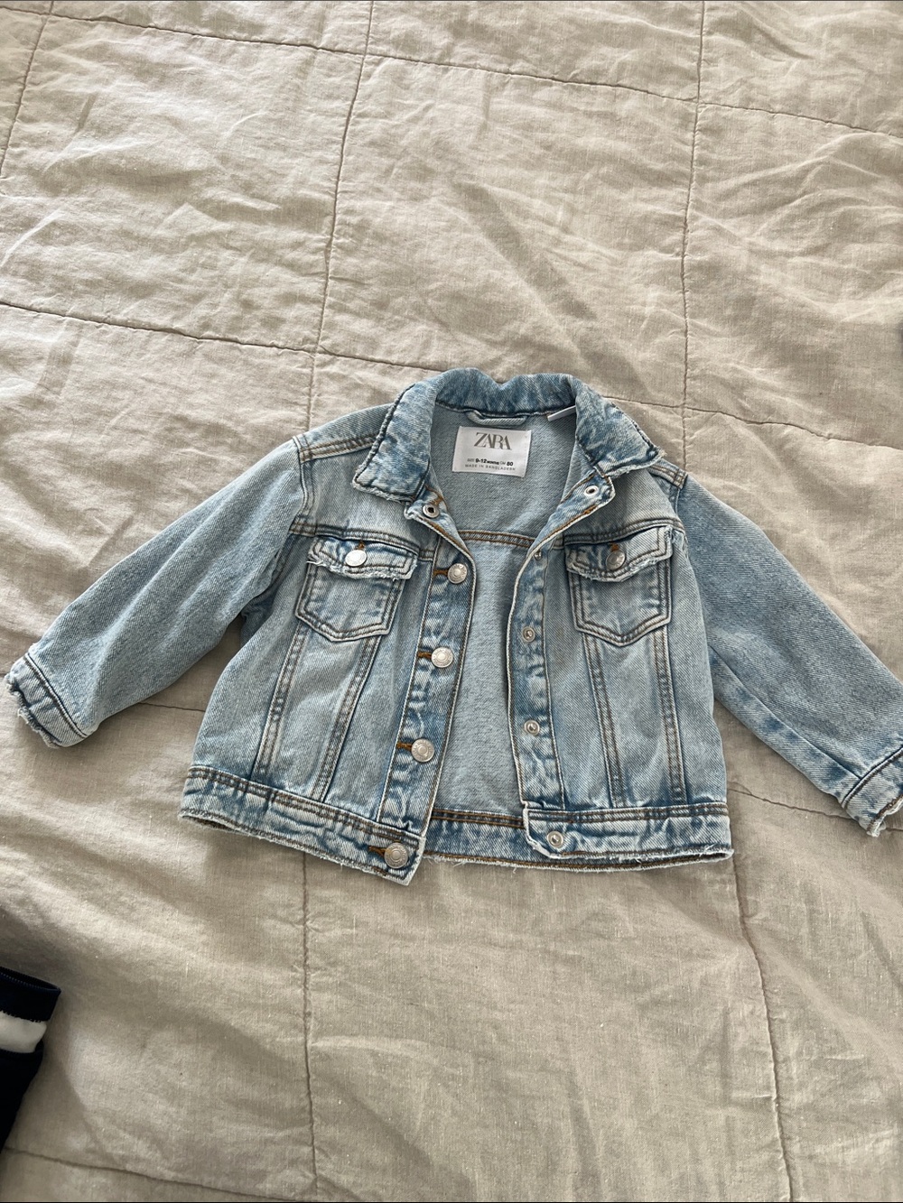 ZARA Kids Light Blue Denim Jacket with Button Front